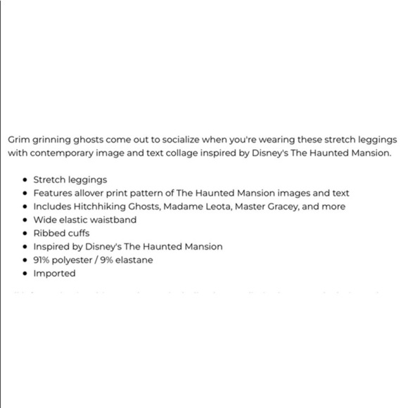 The Haunted Mansion Leggings - Picture 2 of 6